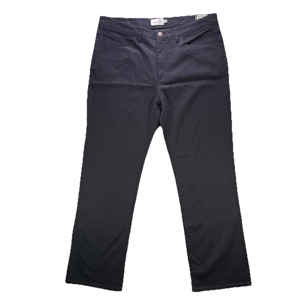 Ashworth Golf Pants Mens 36x32 Black Straight Leg Chino Stretch NWT